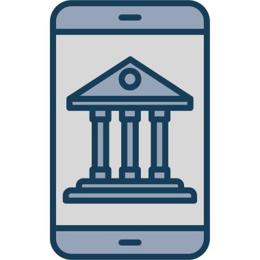 bankacılık cep telefonu simgesi - taslak biçimi