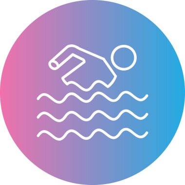 Yüzme havuzu. Basit resimleme