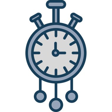 Alarm saati ikon vektör çizimi