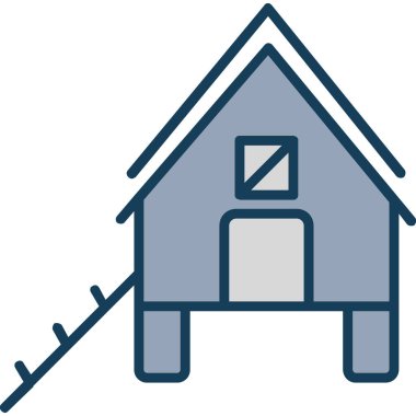 Bina. Web simgesi basit illüstrasyon