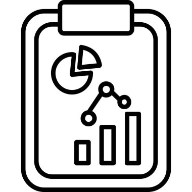 veri analiz çizelgesi simgesi ana hat biçiminde