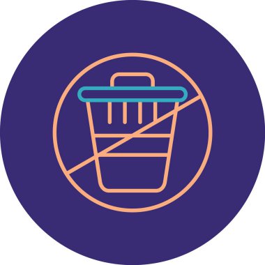 Çöp kutusu simgesi vektör illüstrasyonu