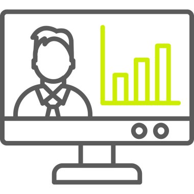 İş adamı. Web simgesi basit illüstrasyon