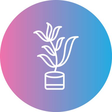 Bir bitki simgesinin vektör illüstrasyonu