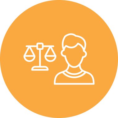 Hukuk simgesinin vektör illüstrasyonu