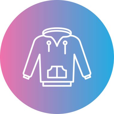 Kapüşonlu simge, vektör çizimi