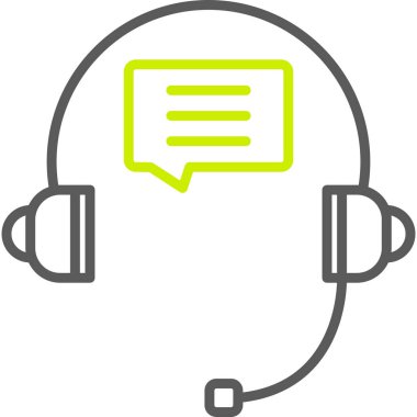 Kulaklık simgesinin vektör illüstrasyonu