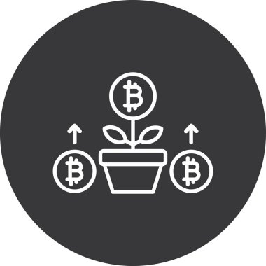 Bitcoin simgesi vektör illüstrasyonu