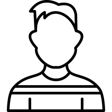 Avatar man simgesi, vektör illüstrasyonu