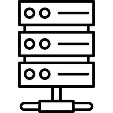 Veritabanı sunucu vektör simgesi