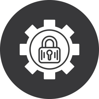 Kilit. Web simgesi basit illüstrasyon