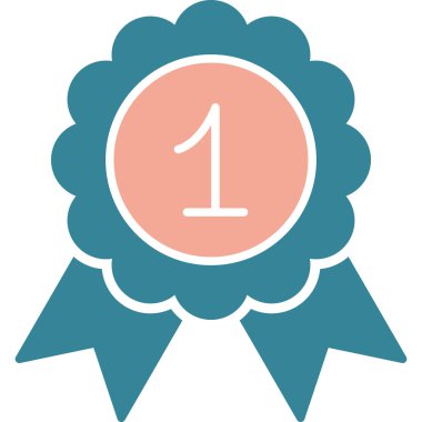 Madalya ikon vektör illüstrasyonu