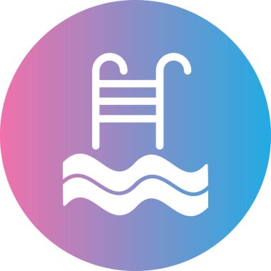 Yüzme sandalyesi. Basit resimleme