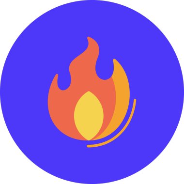 Yangın. Web simgesi basit illüstrasyon