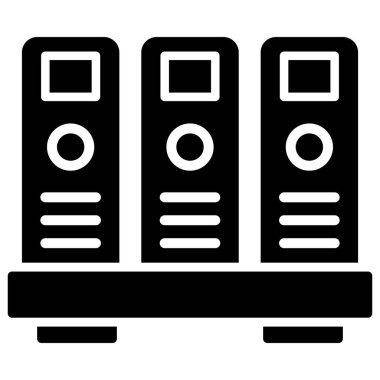 Sunucu. Web simgesi basit illüstrasyon