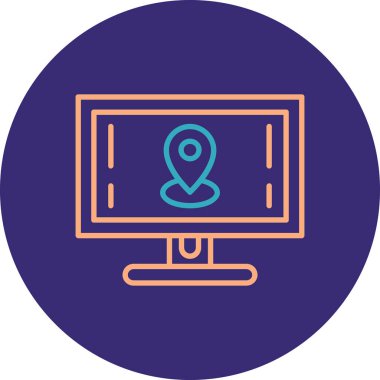 Dizüstü bilgisayar simgesinin vektör çizimi