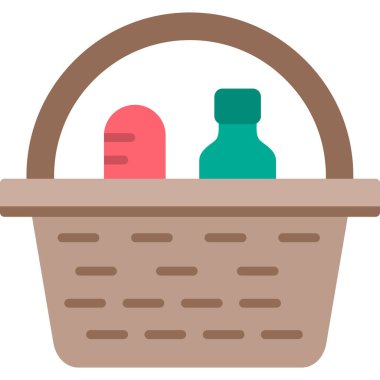 Yiyecek, illüstrasyon, beyaz arka planda vektör..