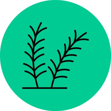 Benzersiz Yaprak Vektör Satırı Simgesi