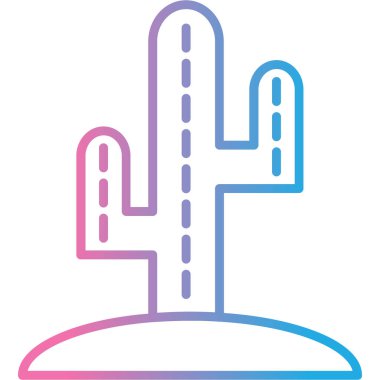 kaktüs modern simge, vektör illüstrasyonu