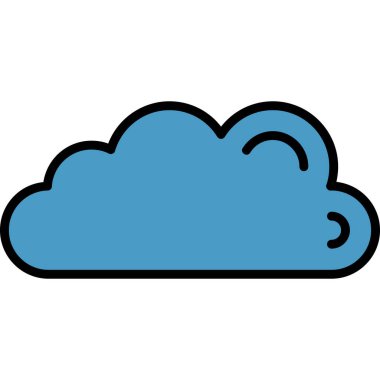 Bulut simgesi vektör illüstrasyonu