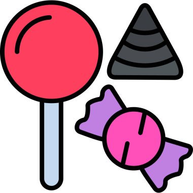 Lolipop. Web simgesi basit illüstrasyon