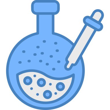 Mataranın kimyasal ikonu ana hatlarıyla doldurulmuş.