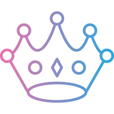 Taç. Web simgesi basit illüstrasyon