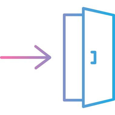 Simgesi olan bir kapının vektör illüstrasyonu