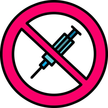 Aşı. Web simgesi basit illüstrasyon