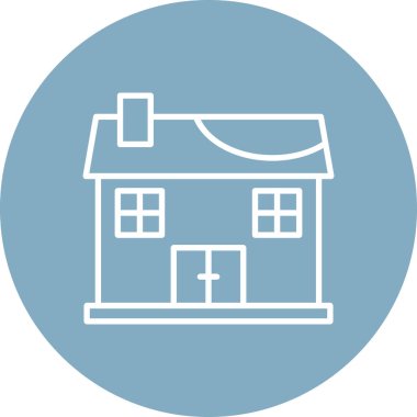 Eve. Web simgesi basit illüstrasyon