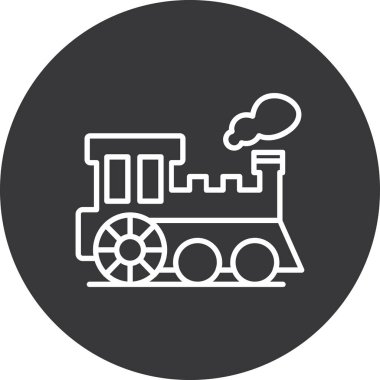 Vektör tren simgesi illüstrasyonu