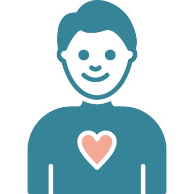 Kalp ikonu vektör illüstrasyonu. Kalp sembolü. aşk işareti.