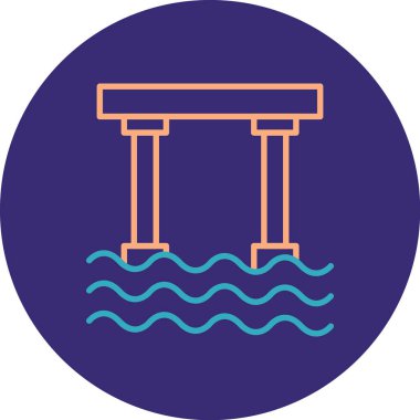 Köprü. Web simgesi vektör illüstrasyonu