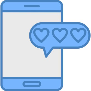 Mesaj var. Web simgesi basit illüstrasyon