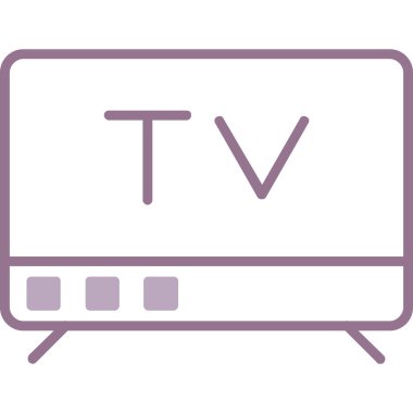 TV simgesi vektör illüstrasyonu