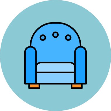 Koltuk simgesinin vektör illüstrasyonu