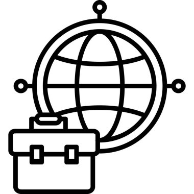 dünya seyahati konum simgesi ana hat biçiminde