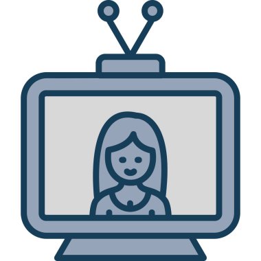 Video kamera vektör satırı simgesi