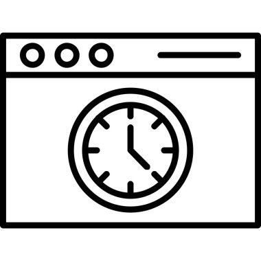 Saat simgesinin vektör illüstrasyonu