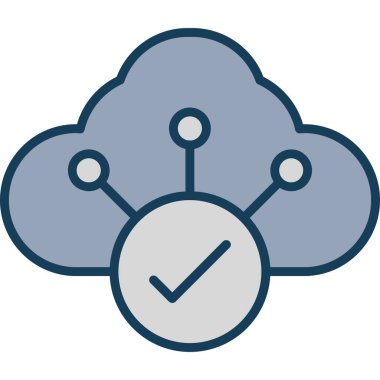 Bulut bilgi işlem renkli vektör simgesi