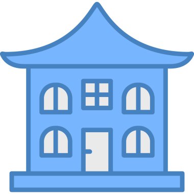 Bina. Web simgesi basit illüstrasyon