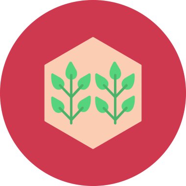 Bir bitki simgesinin vektör illüstrasyonu