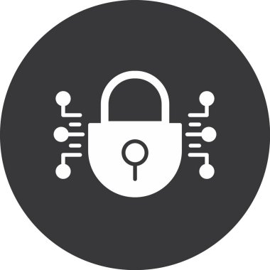 vektör kabartma renk simgesini kilitle