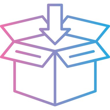 hediye kutusu simgesi, vektör illüstrasyonu