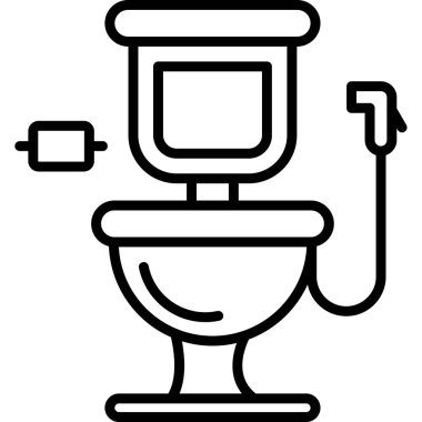 Tuvalet. Web simgesi basit illüstrasyon