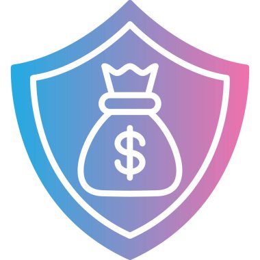 Dolar işaretli bir çantanın vektör çizimi