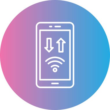 Cep telefonu modern simgesinin vektör illüstrasyonu