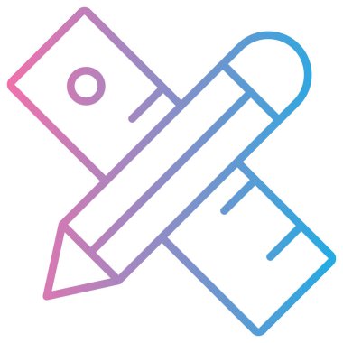 Kalem. Web simgesi basit illüstrasyon