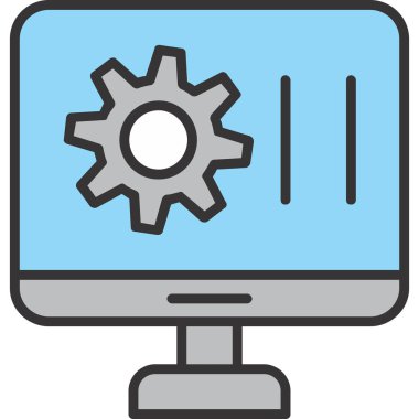 ayar simgesi, vektör illüstrasyonu ayarlanıyor