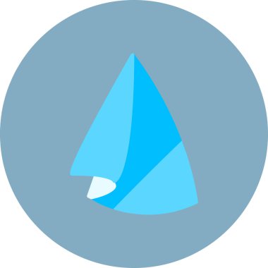 Mavi tekne simgesinin vektör çizimi